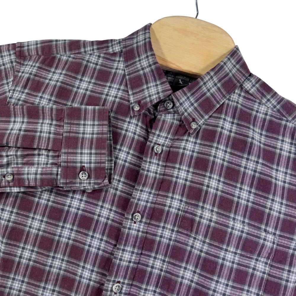 Eddie Bauer Shirt Mens M Plaid Flannel Relaxed Fit Button Down Long Sleeve‎